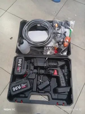 96v Portable Cordless High-Pressure Car Wash Spray Gun Kit.