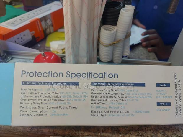 Adjustable Voltage And Ampere Protector Extension Socket. - thumbnail 3