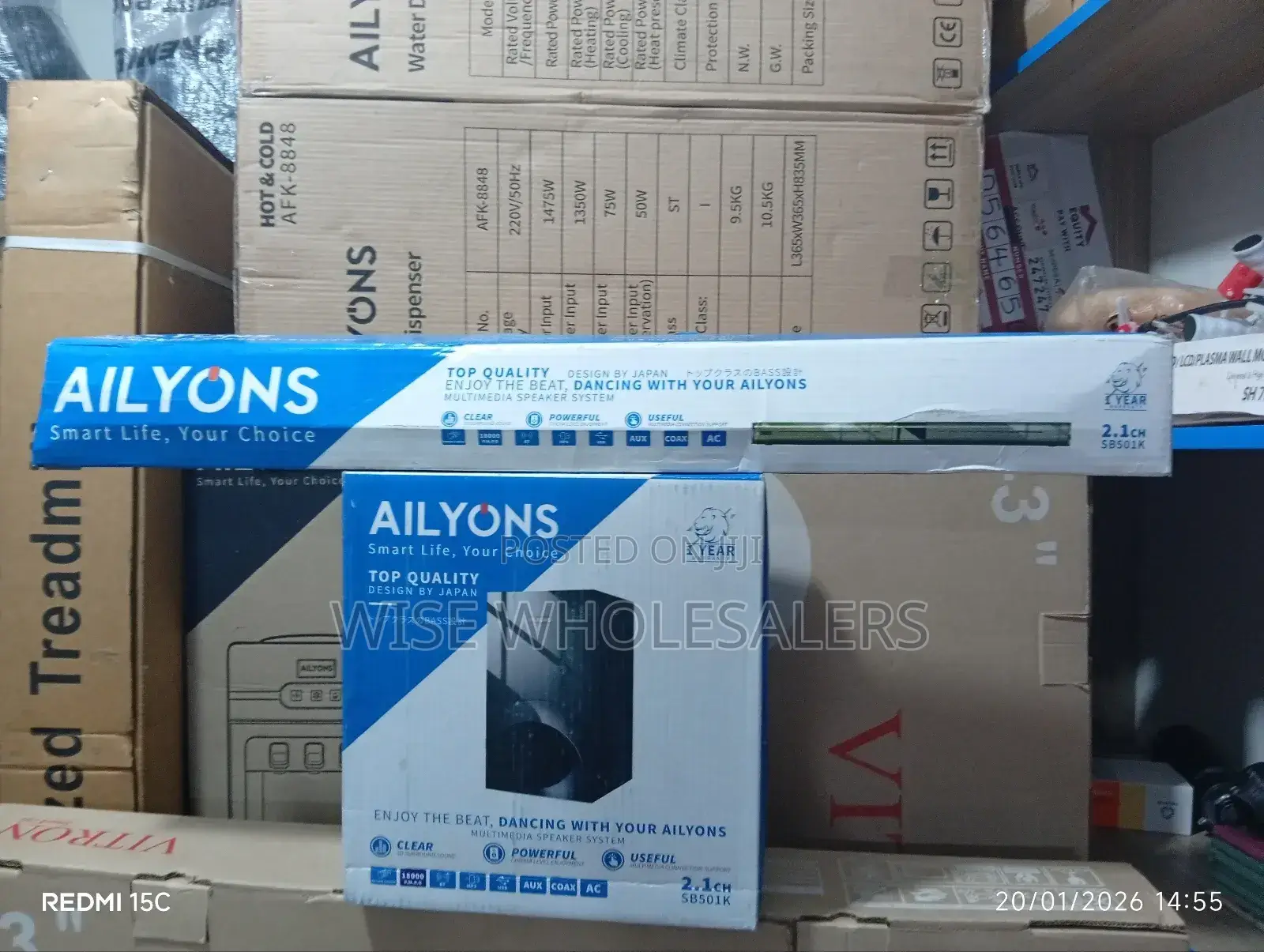 Ailyons 2.1ch Sb501k Soundbar Multimedia Speaker System.
