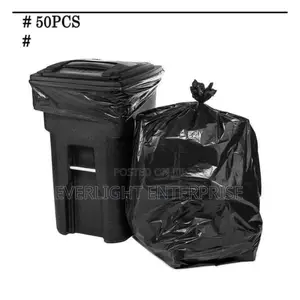 50 Pcs Garbage Bags For Trash Bins 60 By 80cm