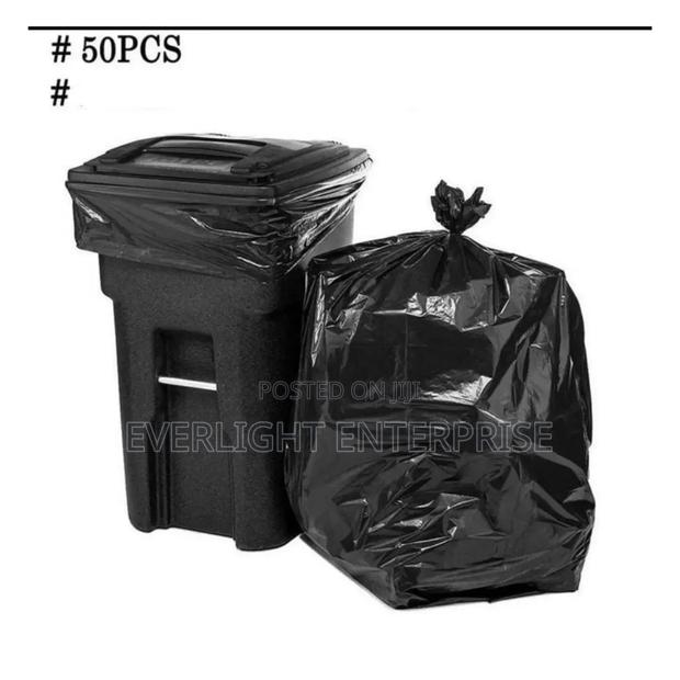 50 Pcs Garbage Bags For Trash Bins 60 By 80cm