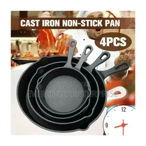 4pcs Cast Iron Non Stick Pan