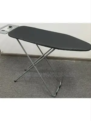 Metallic, Foldable, and Adjustable-Height Ironing Board 