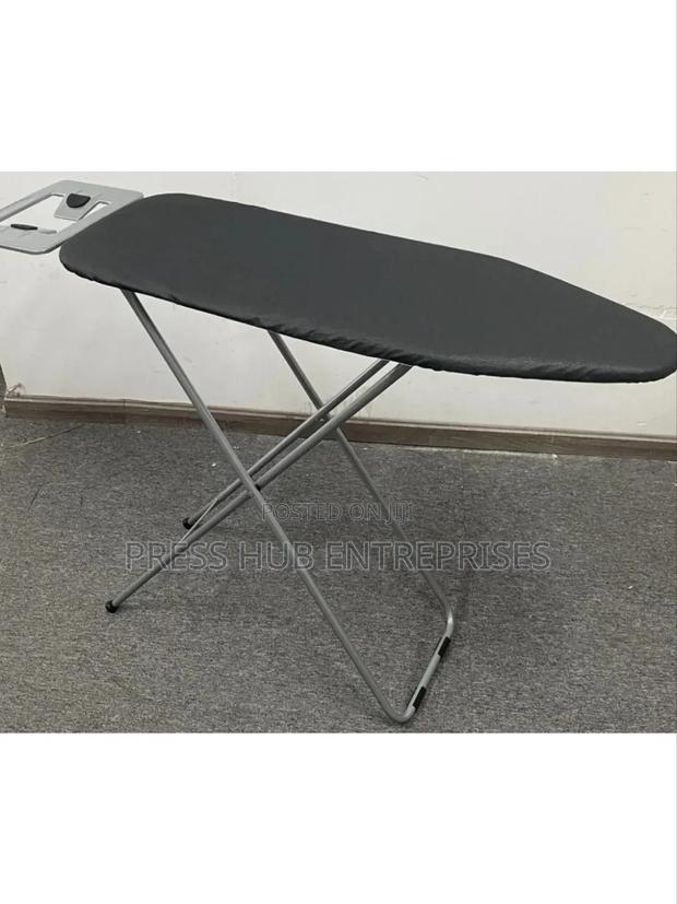 Metallic, Foldable, and Adjustable-Height Ironing Board - main view