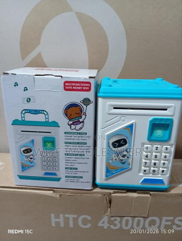 Piggy Bank Finger Print / Password Security Electronic Atm Saving Box