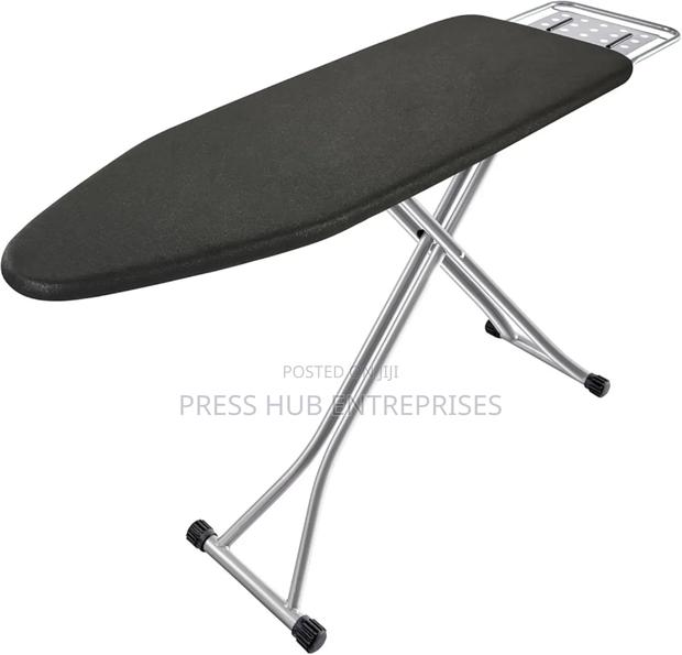 Metallic, Foldable, and Adjustable-Height Ironing Board "  - main view