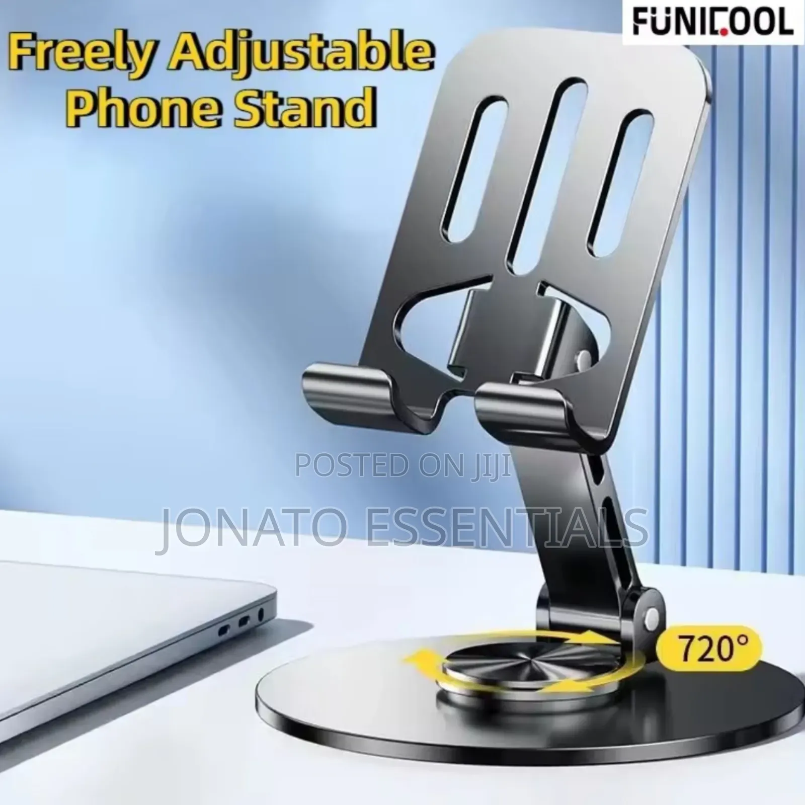 Metal Phone Stand, 360 Rotating Foldable Desktop Holder
