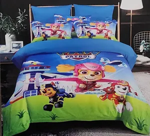 Boys Cartoon Duvet Set 4×6 With Bedsheet Pillowcase -Pt
