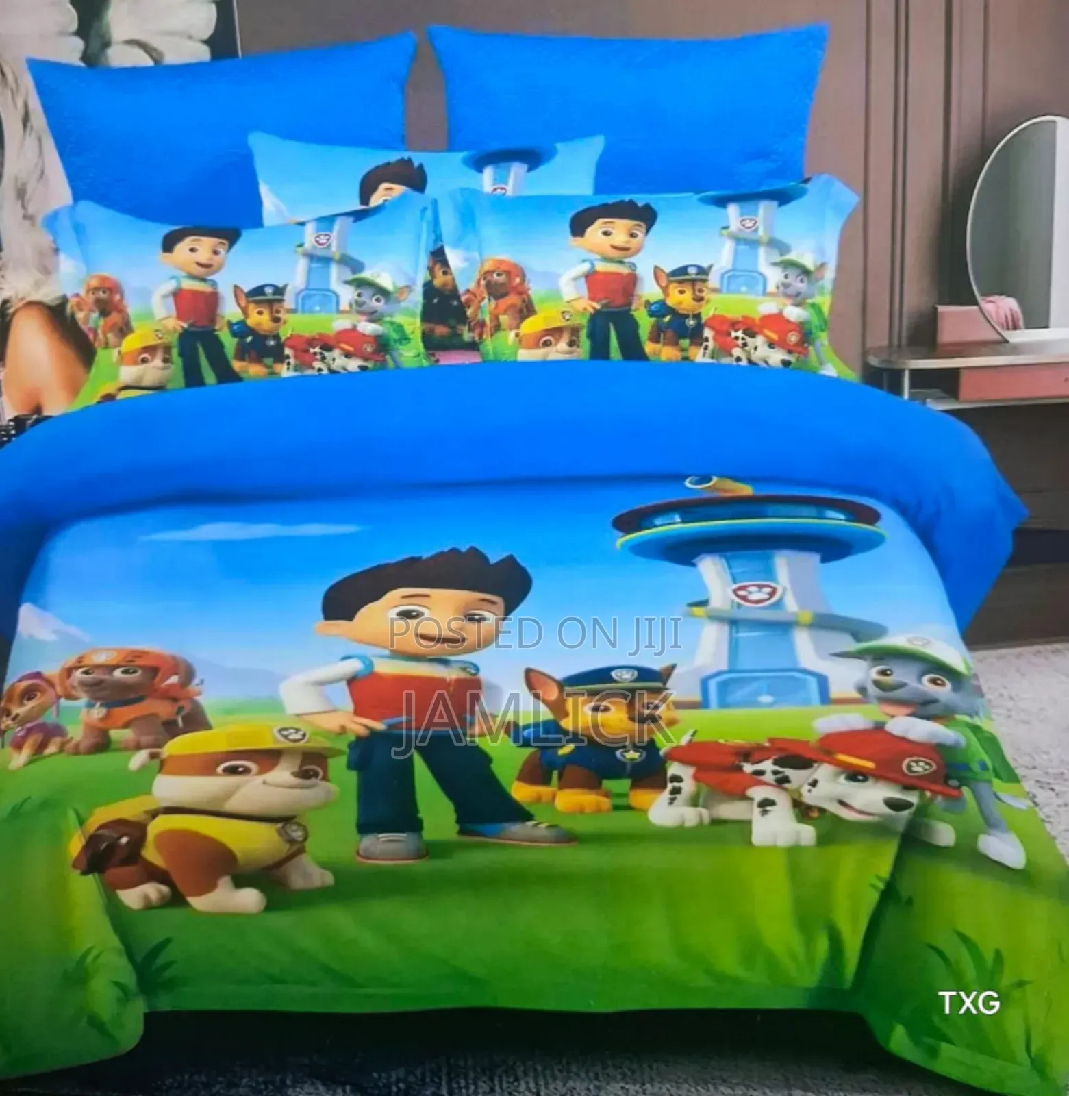 Boys Cartoon Duvet Set 4×6 With Bedsheet Pillowcase -Pt