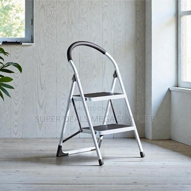 Sturdy Steel Workshop Use Aluminum 2 Step Ladder Stepladder - main view