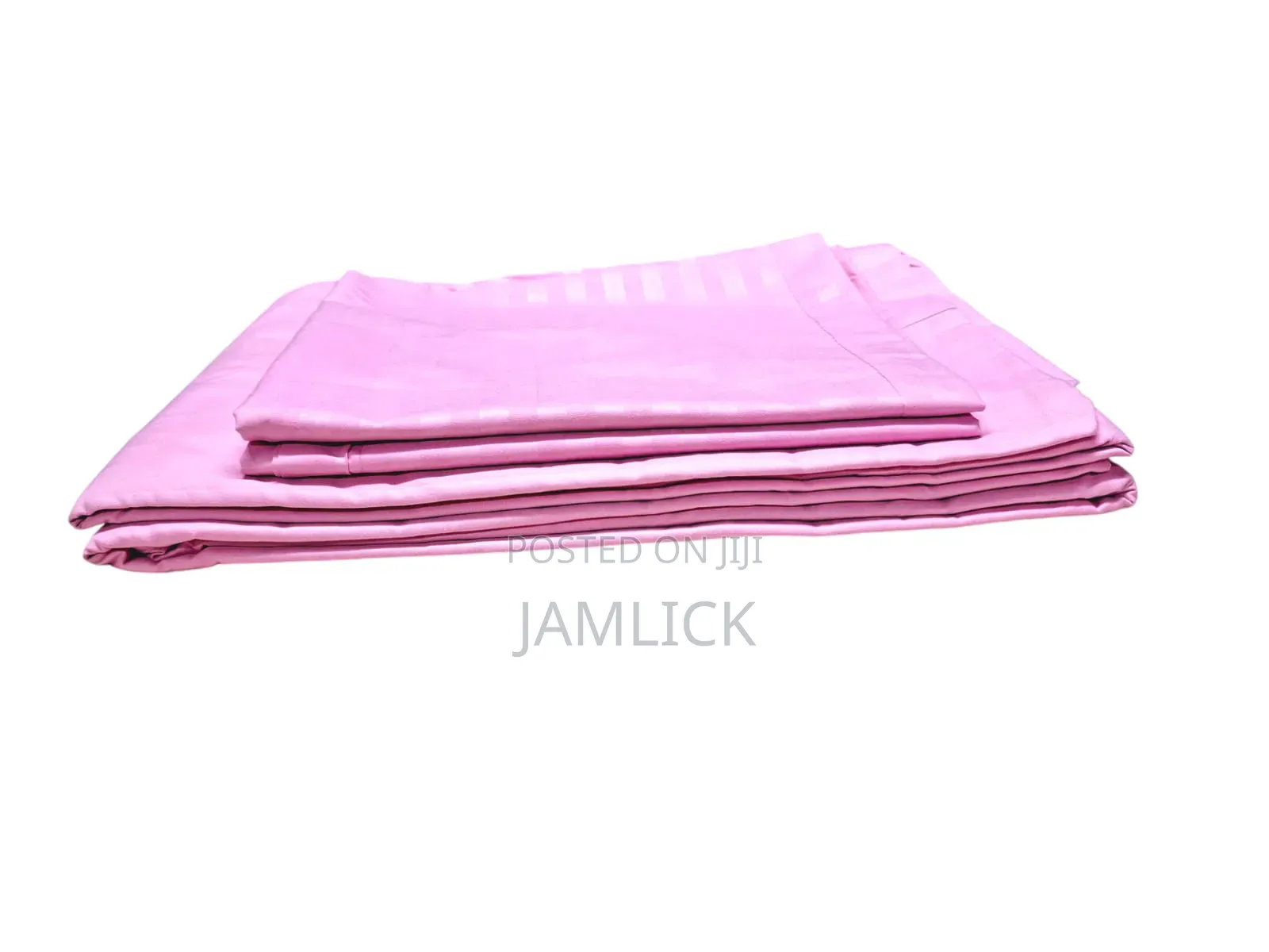 6×6 Striped CLP Bedsheet Set With 2 Pillowcases -Pt