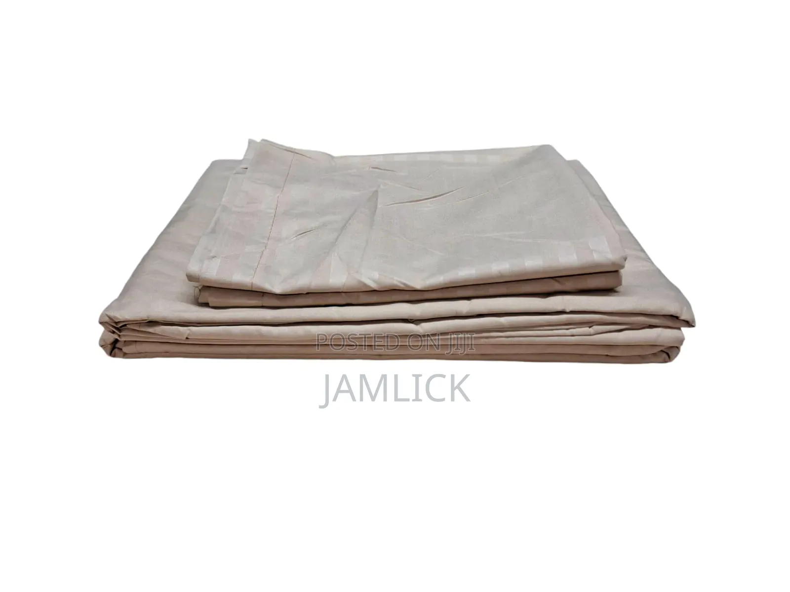 6×6 Striped CLP Bedsheet Set With 2 Pillowcases -Pt