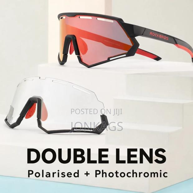 Interchangeable Photochromic Polarised Motorcycle Cycling Glasses