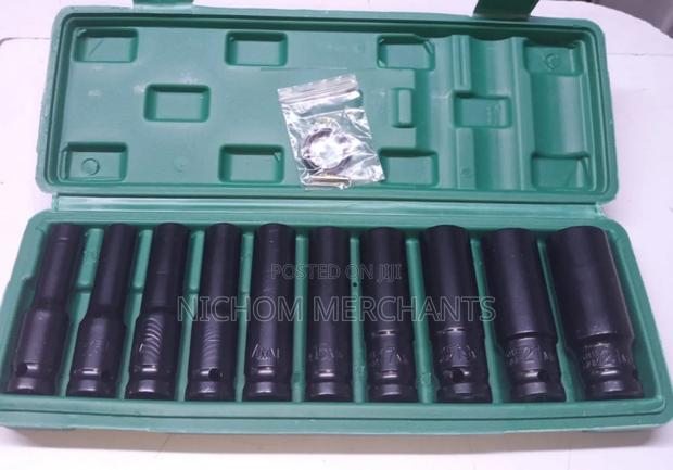 10pcs Long Pneumatic Socket Wrench Nuts 12-23 Mm - main view
