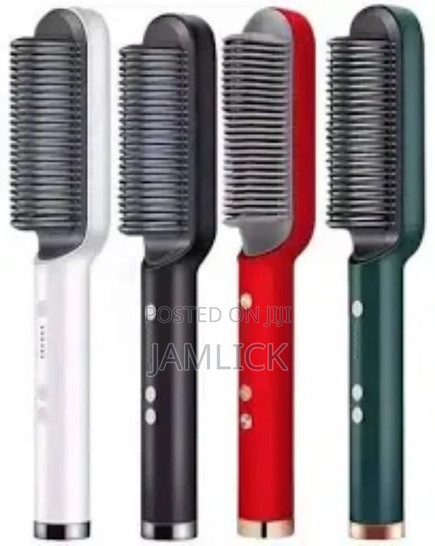 Electric Hair Straightener Comb – Ceramic – Black –Zy