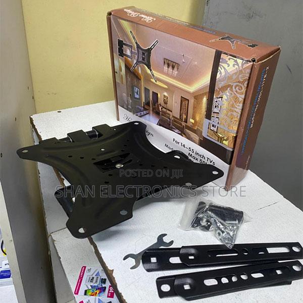Black+-Heavy Tv 14′′-55′′Steel Material Fixed Rotating Wall Bracket - main view