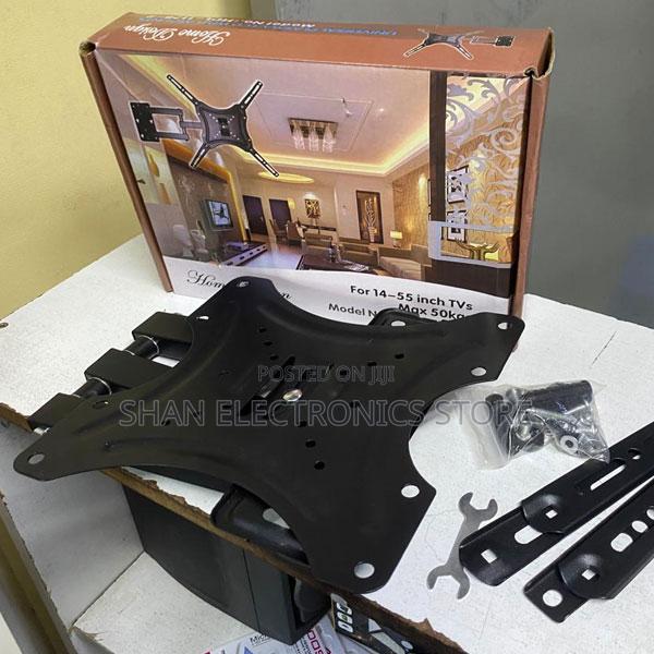 +90°;14′′-55′′ Steel Material Fixed–Swivel Solid Wall Black Quality - main view