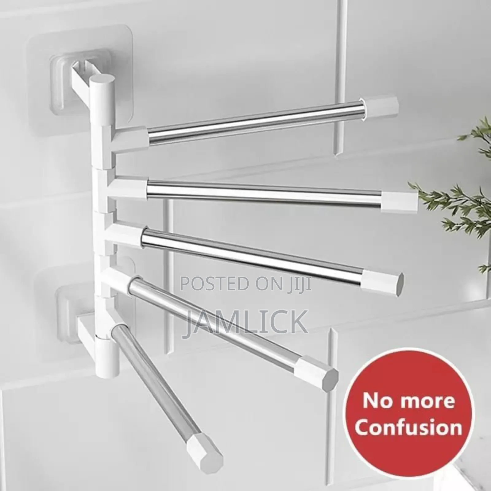 5-Bar Rotatable Cloth Hanger – White –Zy