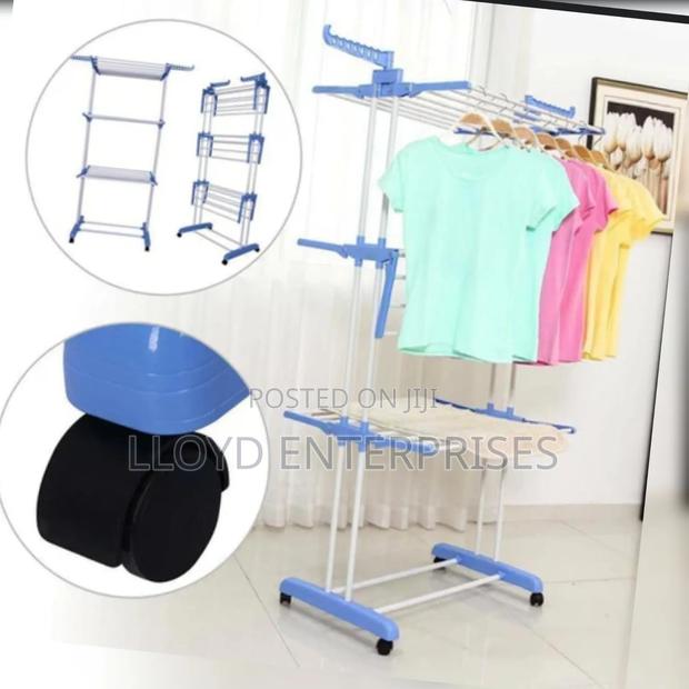 Detachable 3 Layer Metallic Cloth Rack - main view