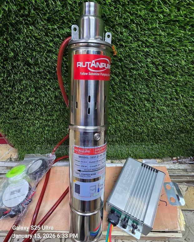 Rutan Pump 70m by 275watts 
Comes With an Inverter