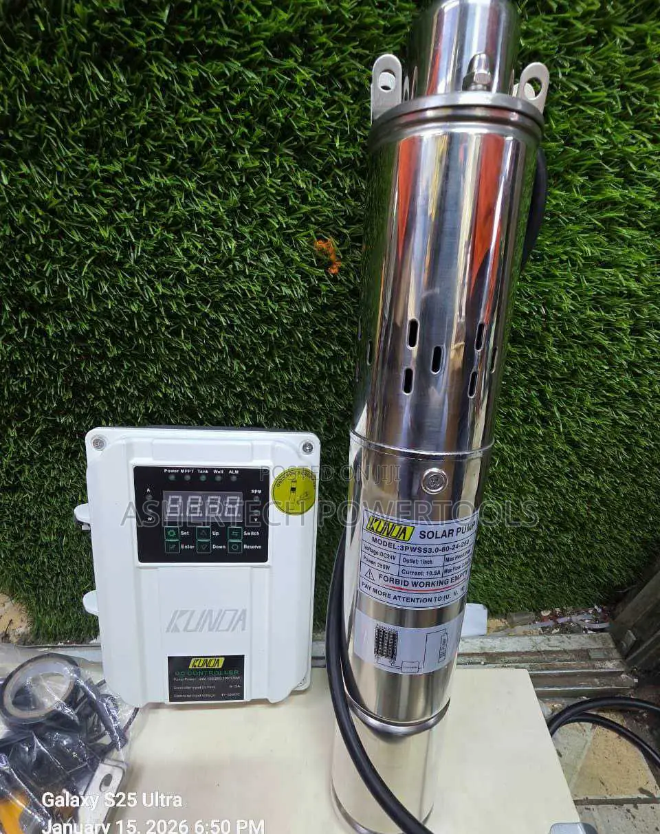 Kunda Solar Pump 80metres by 250watts Comes With Control Box