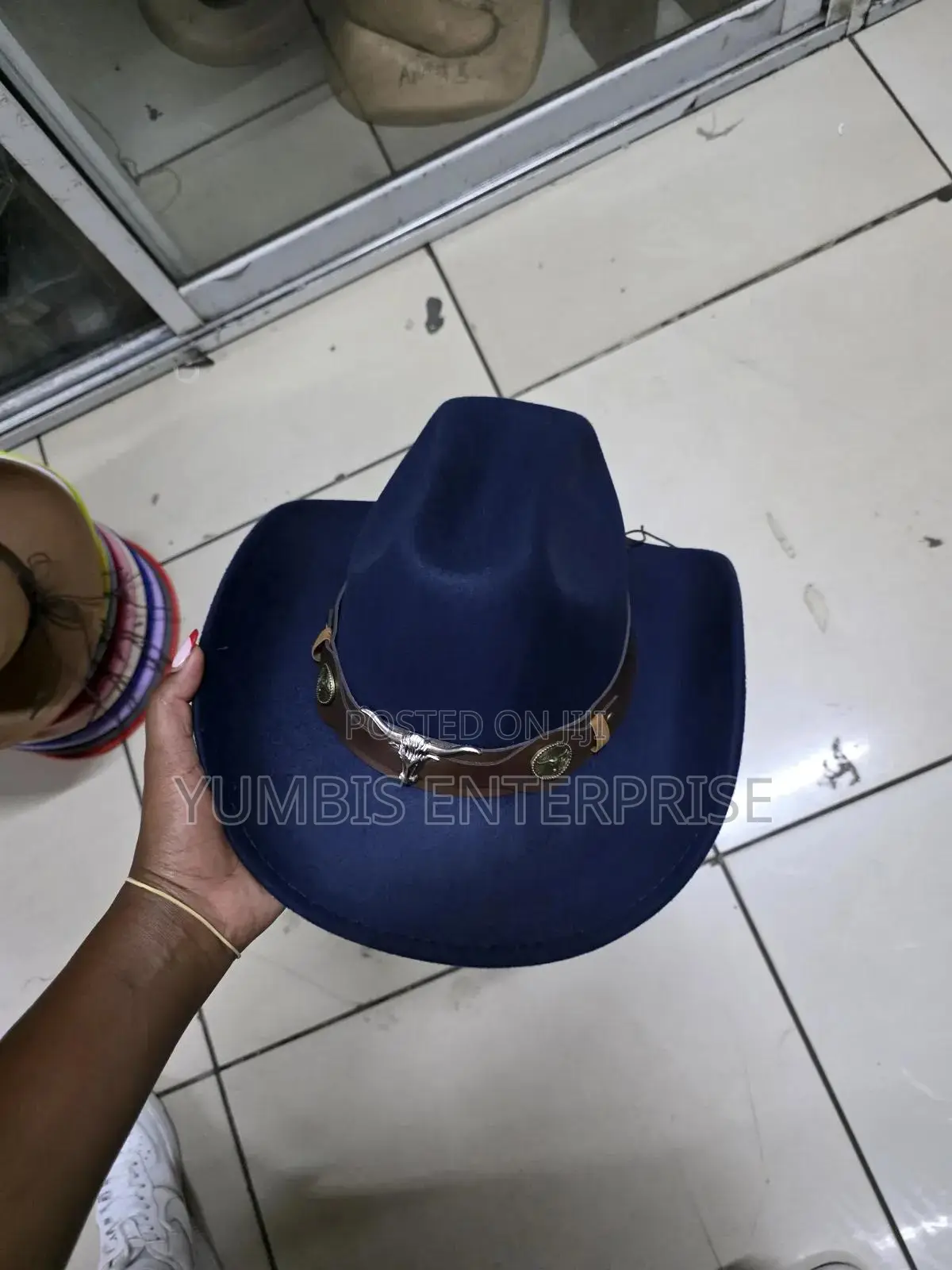 Navy Stylish Cowboy =/Cowgirl Hats
