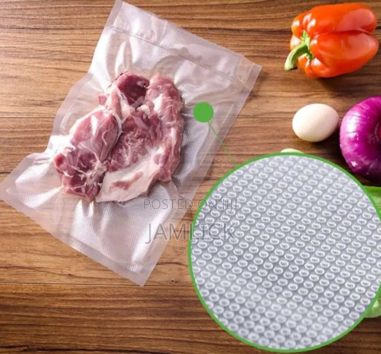 100pcs Food Storage Vacuum Bags Food Grade 20x30cm –Cr