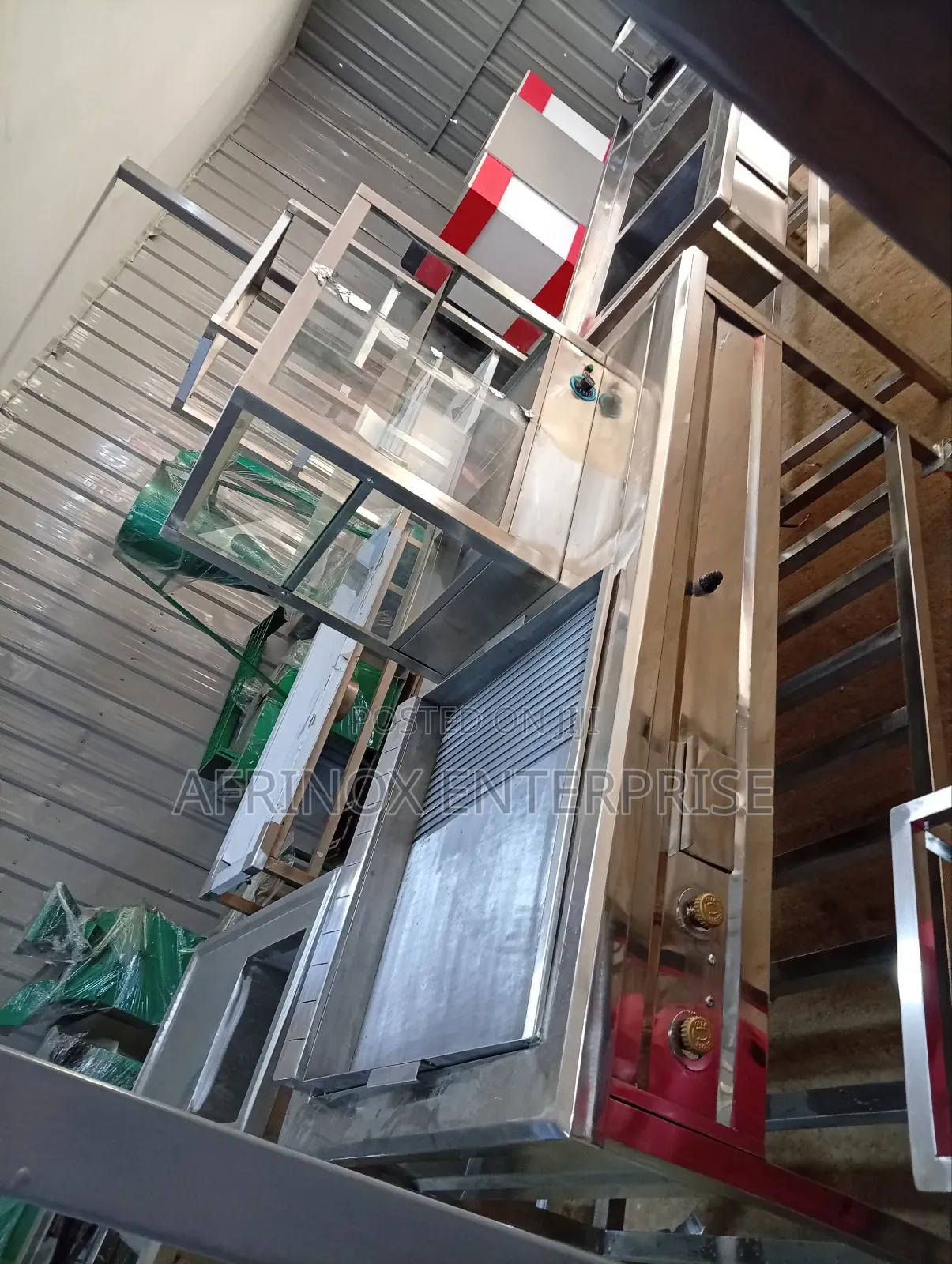 Commercial Snacks Griddle With Snacks Display.