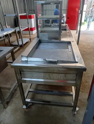 Gas Griddle and Display for Kebabs, Snacks