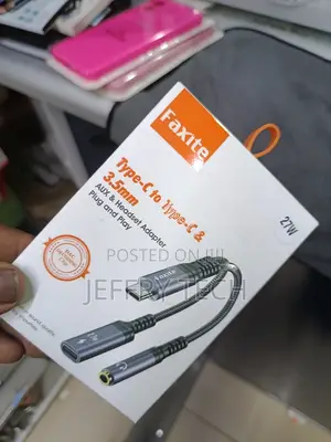 Usb C to 3.5mm Headphone and Charger Adapter, 2-in-1 Usb C to Aux Mic