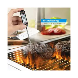 Digital Food Thermometer Battery Operated With Led Display