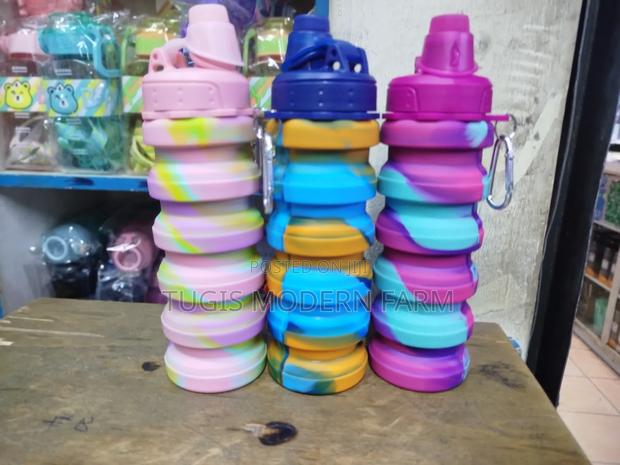 Collapsible Water Bottles Purple Green and Pink