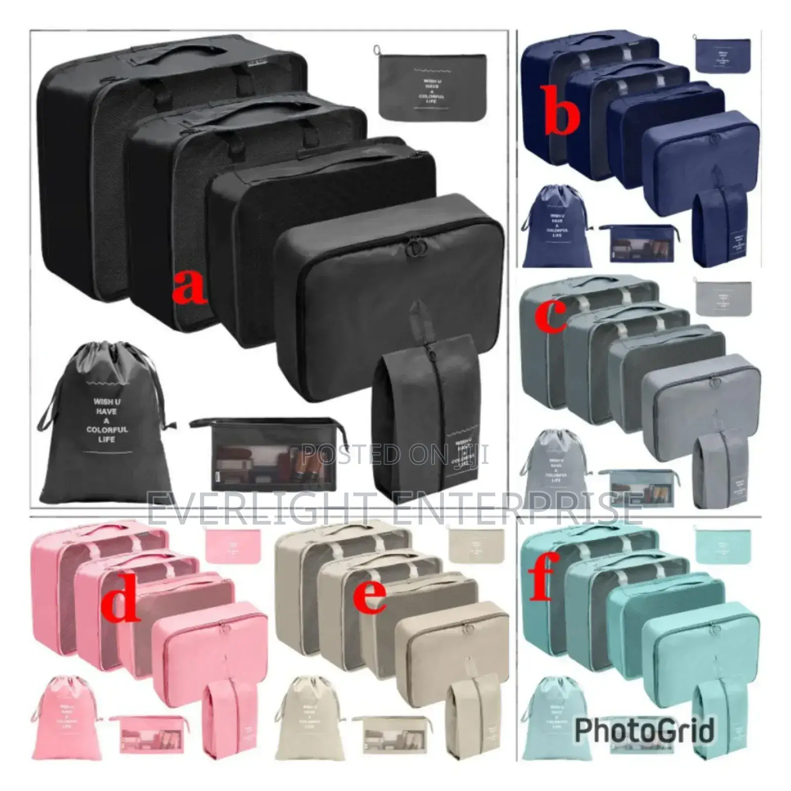 8 PCS Luggage Travel Organizers for Suitcase With Toiletry Case