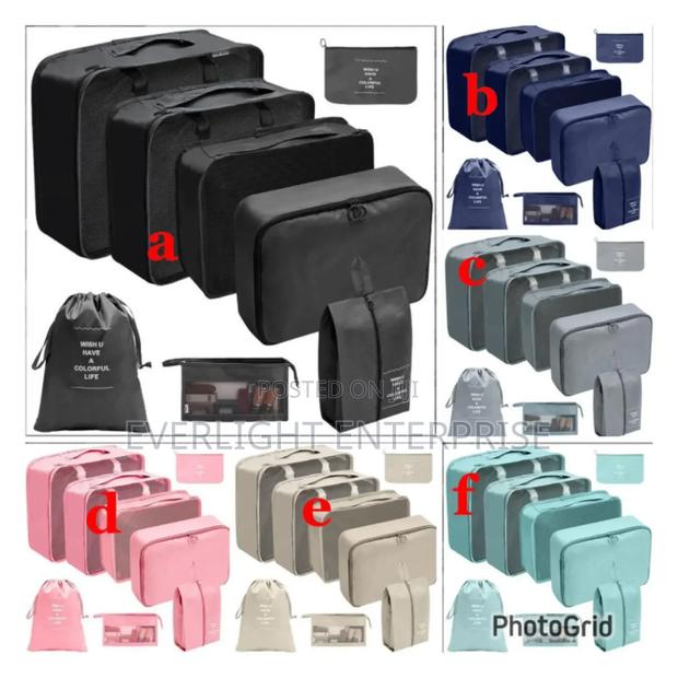 8 PCS Luggage Travel Organizers for Suitcase With Toiletry Case