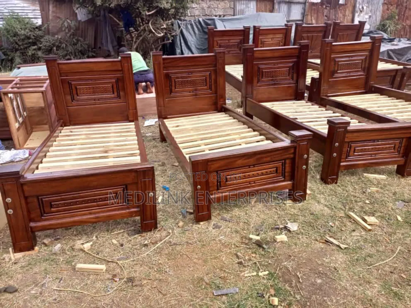 Mahogany 3.5*6 Kids Beds Light Walnut Colour