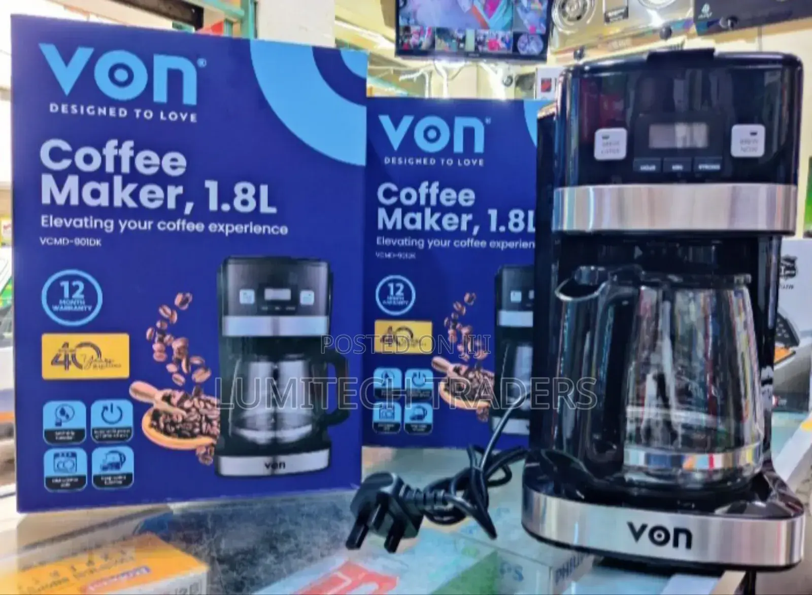 Von Coffee Maker Digital,Black