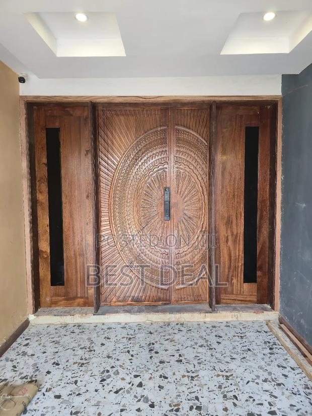 Solid Mahogany Security Double Door - main view