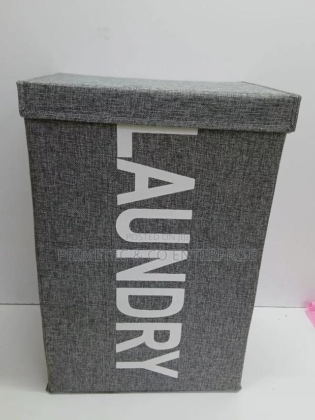 Foldable Laundry Basket With Lid - thumbnail 3