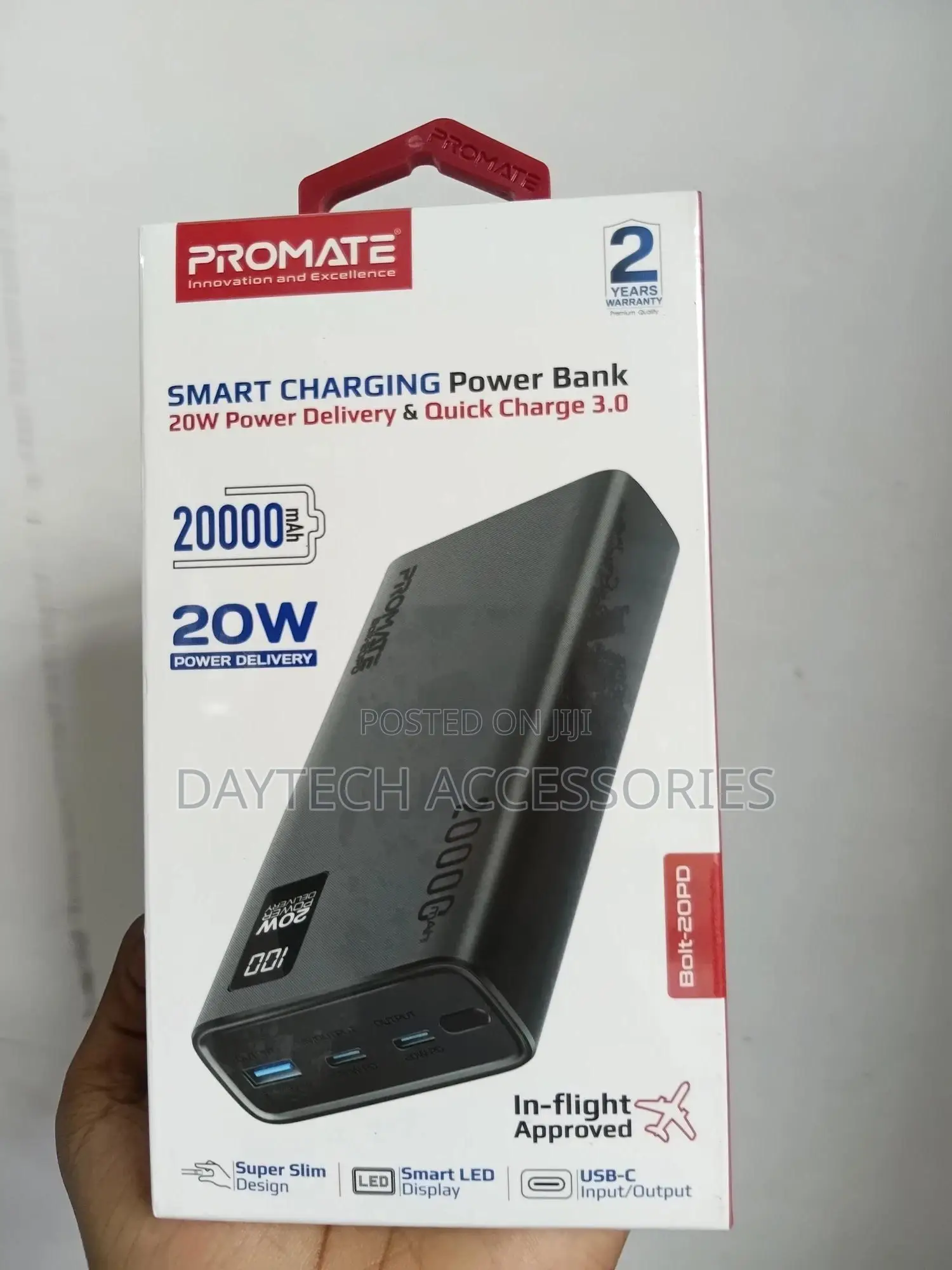 This Is a Promate Bolt-20pd 20,000mah Smart Charging Power Bank.