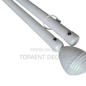 White Heavy Duty Sheer And Curtain Powder Coated Rods - thumbnail 2