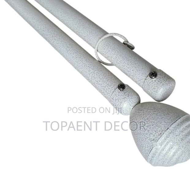 White Heavy Duty Sheer And Curtain Powder Coated Rods - main view