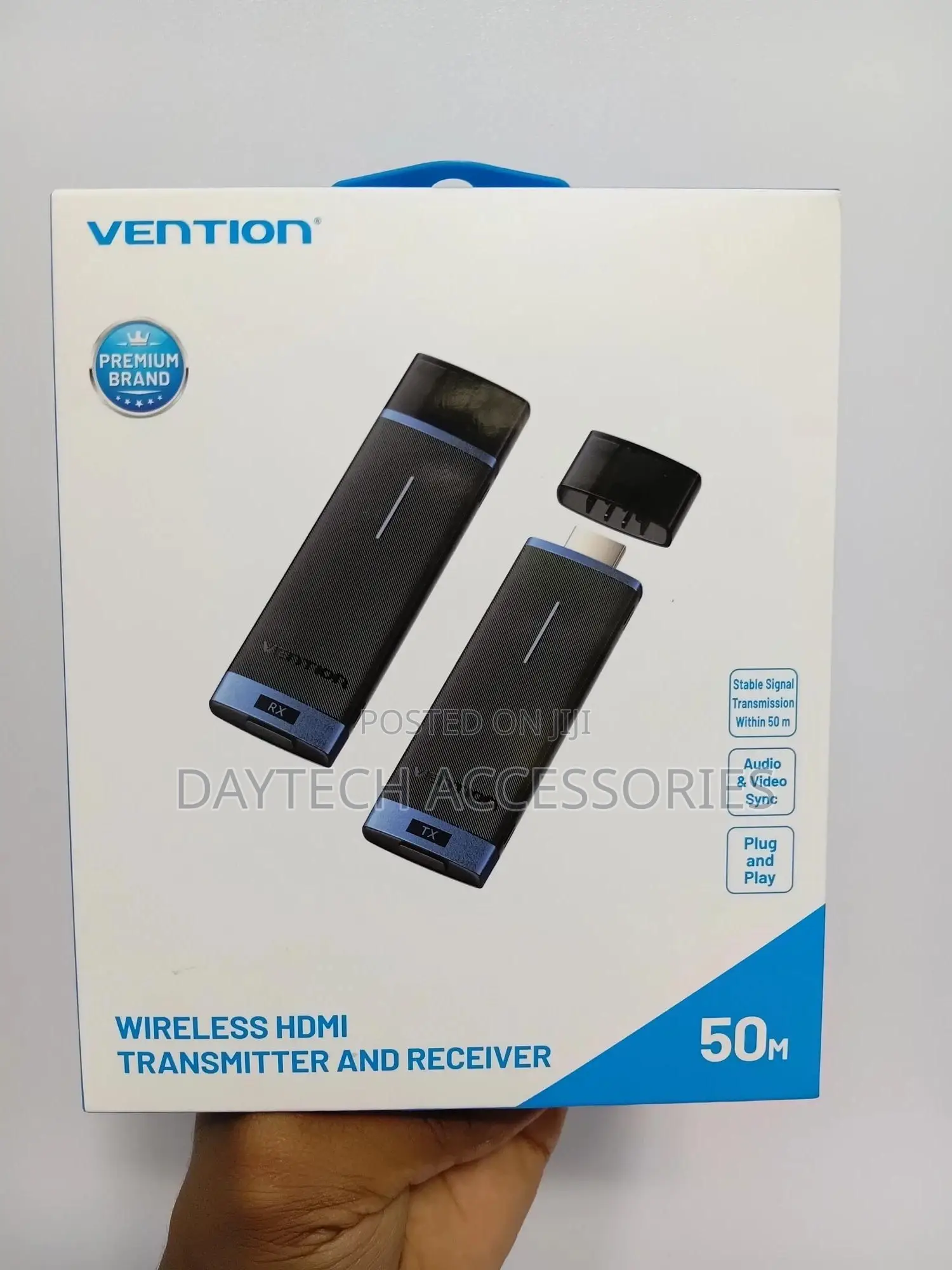 Vention – Wireless Hdmi Video Transmitter and Receiver 5g 50m - Black