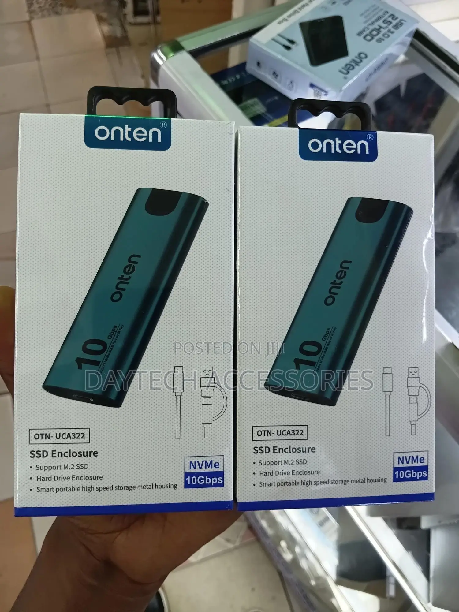 Onten Uca322 M.2 (Nvme M.2) SSD Enclosure 2230/2242/2260/2280 (10gbps)