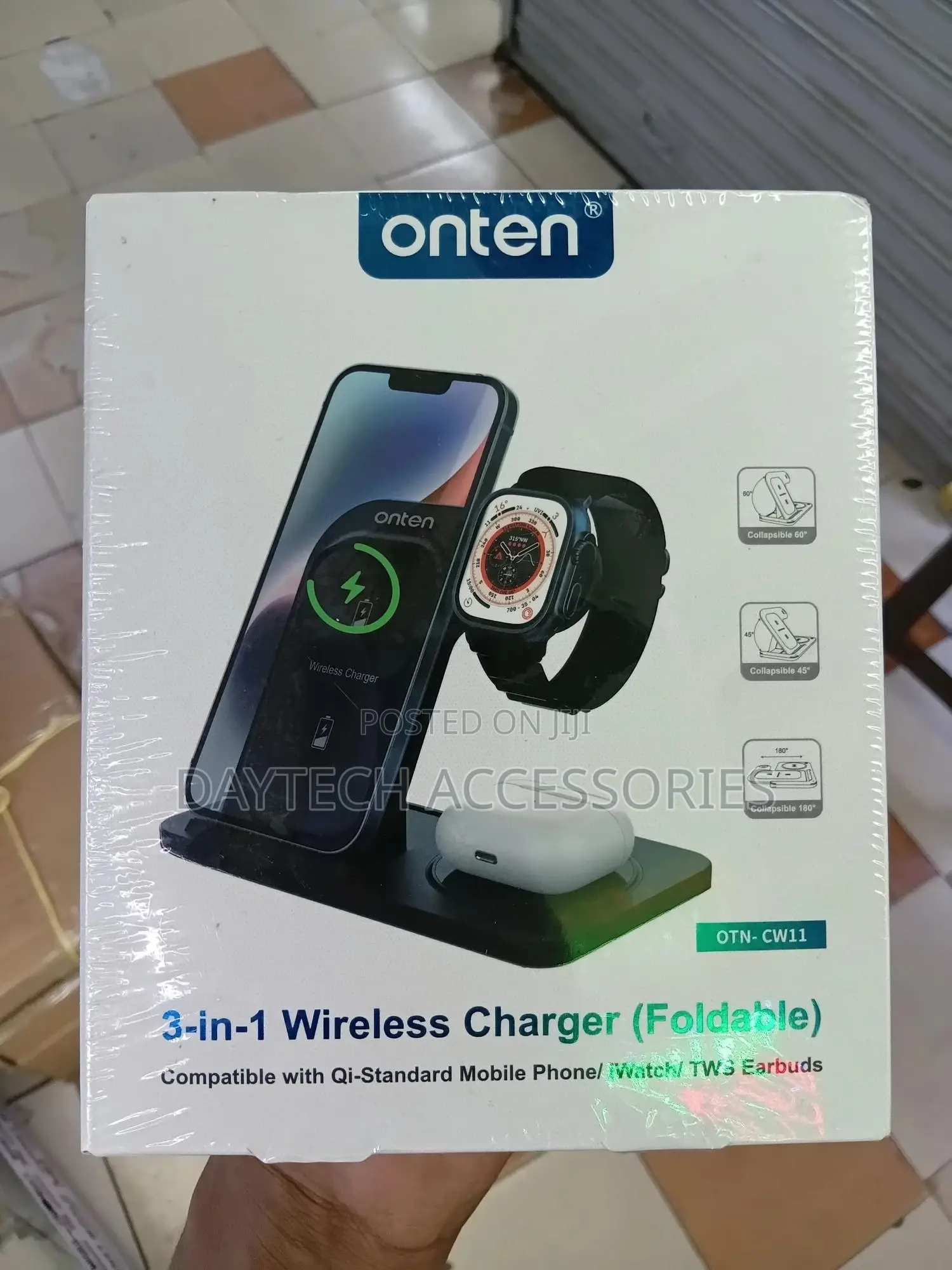 This Is an Onten 3-in-1 Foldable Wireless Charger (Model: Otn-Cw11)