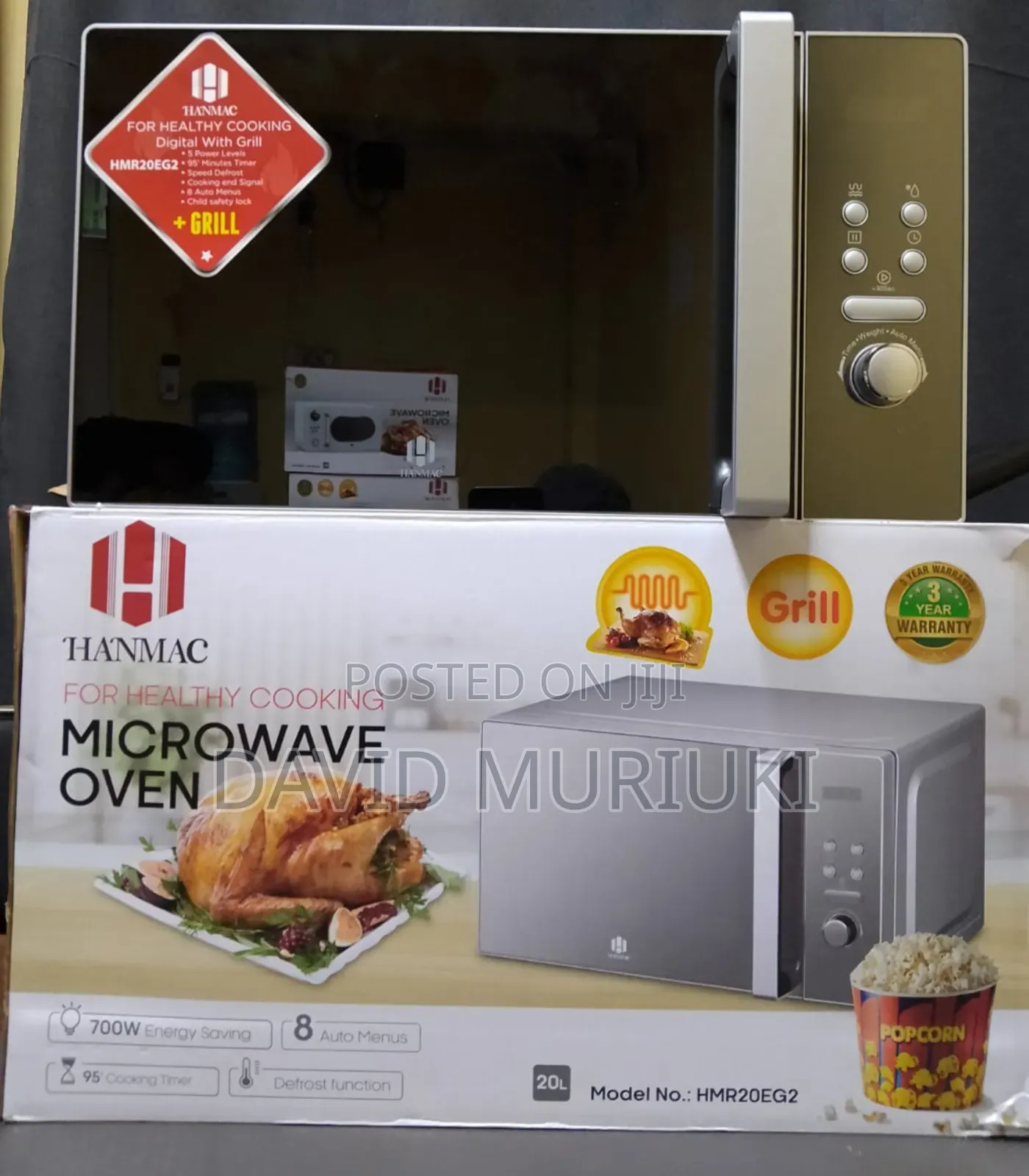 Hanmac 20l Digital Plus Grill Microwave (3 Years Warranty)