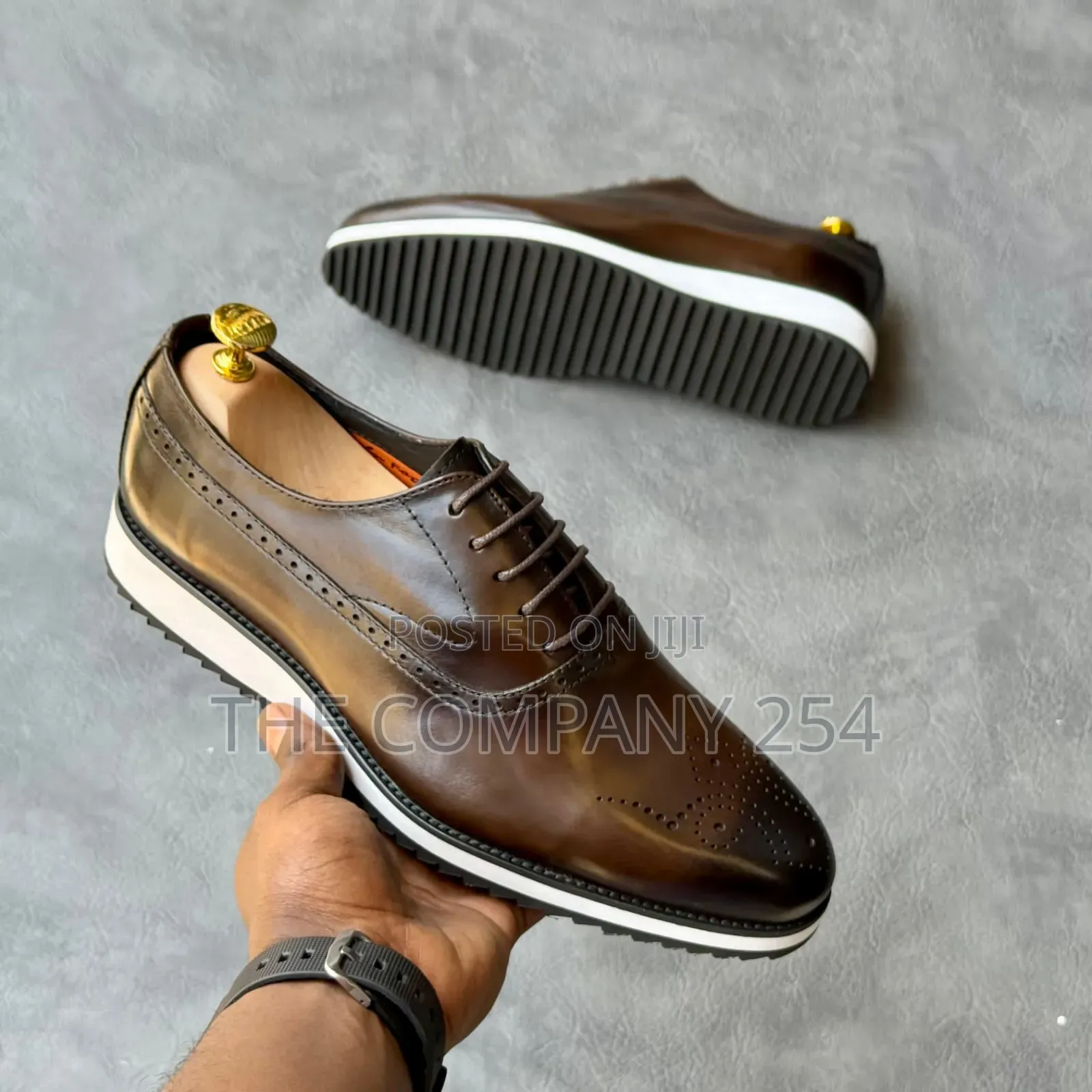 Quality Casual Leather Flat Rubber Sole Oxford Leather Shoes