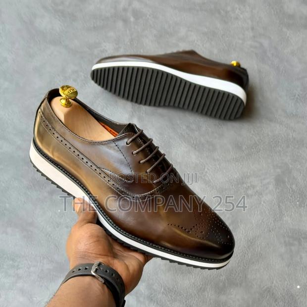 Quality Casual Leather Flat Rubber Sole Oxford Leather Shoes - thumbnail 2