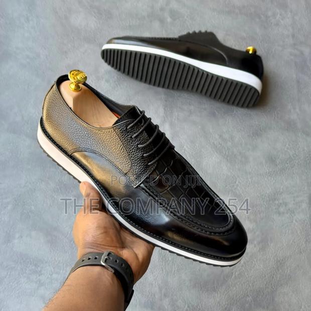 Quality Casual Leather Flat Rubber Sole Oxford Leather Shoes - thumbnail 3