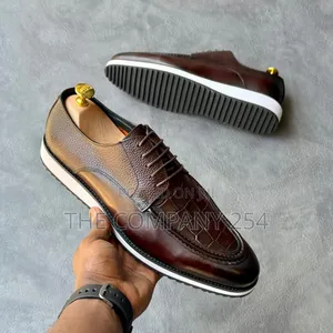 Quality Casual Leather Flat Rubber Sole Oxford Leather Shoes