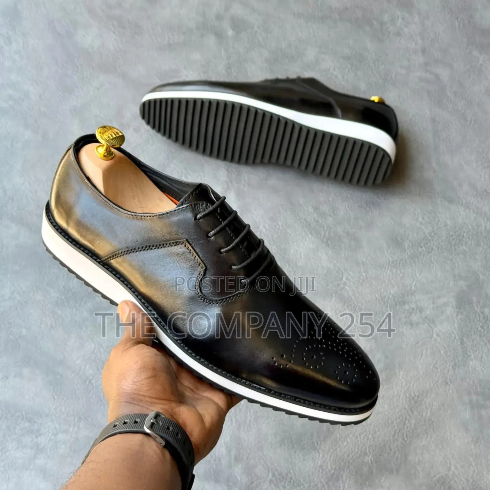 Quality Casual Leather Flat Rubber Sole Oxford Leather Shoes
